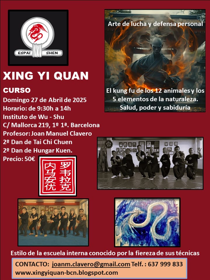 curso de xing yi quan barcelona